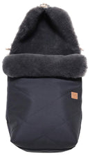 Kaiser 6540725 Natura Graphit Lammfell Fußsack, schwarz