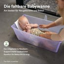 Stokke Flexi Bath (Sandy Beige) mit Newborn Support - Robust & einfach zu verstauen - Bequem für zuhause oder auf Reisen - Ideal für Neugeborene & Kinder bis 48 Monate