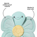 Nuby ID81043 Baby Badematte Badewanne Sitze Tragbare Badewanne Faltpolster Infant Bad Kissen, Türkis, 250 g
