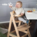 roba Treppenhochstuhl Sit Up III - Mitwachsender Baby Hochstuhl - ab 6 Monaten - Kinderhochstuhl aus Holz natur - Stuhl bis 50 kg belastbar, 1 Stück