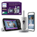 PHILIPS AVENT HD Connected Video Baby Monitor,Most Advanced Avent Monitor yet,AI Sleep and Breathing Tracking,App,Ultra-Clear Day and Night Display,SCD973/26