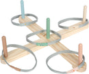small foot Ringwurfspiel „Garden Buddies“ aus Holz, Spielset mit niedlichen Tiermotiven, 5 Zielstäbe und Wurfringe, für Kinder ab 3 Jahren, 12647