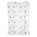 Babycalin Wickelunterlage, Flocke, 50 x 70 cm, Grau mit Sternen