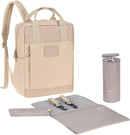 LÄSSIG Baby Wickelrucksack Wickeltasche Rucksack mit Wickelunterlage, Kinderwagenbefestigung, Flaschenhalter nachhaltig produziert/GRE Vividal Backpack