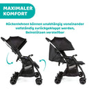 Chicco OHlalà Twin Geschwisterwagen von Geburt bis 15 kg, Kinderwagen für Zwillinge und Geschwister