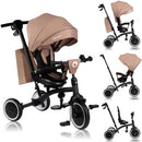 LIONELO Tris Plus Multifunktionales Laufrad Dreirad von 9 Monaten bis 5 Jahren bis zu 25 kg, Kinderwagen, Große PU-Räder Drehbarer Sitz 360 ° Verstellbare Rückenlehne Montage ohne Werkzeug