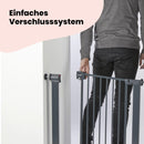 Safety 1st Easy Close Metal Gate, Treppenschutzgitter ohne Bohren, 73–80 cm (bis 108 cm erweiterbar), leicht schließbares Türschutzgitter, mit 1 Hand öffnen, kein Bohren, Zweifachsicherung