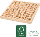 small foot Multiplizier-Tabelle aus Holz, Lernspiel zum Erlernen des kleinen 1x1, für Kinder ab 6 Jahren, 11059 Spielzeug, Mehrfarbig