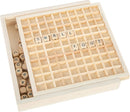 small foot Wörter legen "Educate" aus Holz, Wortlegespiel für ABC-Anfänger und Schüler, ab 6 Jahren, 10952, Braun