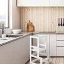 roba Lernturm nach Montessori - Sicherer Tritthocker für Kinder - Ideal als Küchenhelfer - Bis 80 kg belastbar - Holz weiß