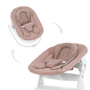 hauck 2in1 Babywippe & Neugeborenenaufsatz für Alpha+ & Beta+ Holzhochstuhl Alpha Bouncer 2in1, ab Geburt bis 9 kg, 3-Punkt-Hüftgurt, Sitzverkleinerer, Wippgestell (Disney Bambi Rose)