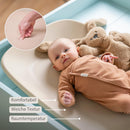 Nattou Wickelauflage 50x70 cm - Wickelauflage Abwaschbar und wasserdicht auf PU-Schaum - Leicht und weich Baby Wickelunterlage - Wickelmatte mit erhöhten Rändern - Beige
