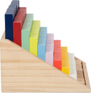 small foot Rechenstäbchen XL-Lernbox "Educate", aus Holz, farbenfroh, schulen das Zahlenverständnis, ab 4 Jahren, 12214