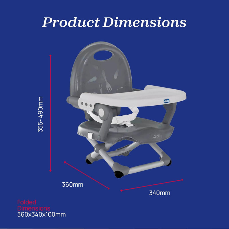 Chicco Pocket Snack Kindersitzerhöhung Esszimmerstuhl für Kinder von 6 Monaten bis 3 Jahren 15kg
