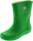 Celavi Kinder Unisex Wasserdichte Gummistiefel, 100% Naturkautschuk Regenstiefel, Größe: 24, Farbe: Grün, 1147