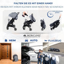 Mobiclinic® kids, Kinderwagen, Ultra-kompakt, Trip, 5-punkt-gurt, Lenker, Korb, Europäische marke, 0-36 monate, Voll verstellbar, Einzelgriff, Klappbare haube, Feststellbare bremsen