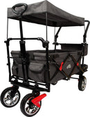 small foot Foldable Handcart w/removable roof, rain cover, parking brakes, adjustable handle, load limit 80 kg, 12729