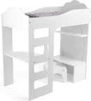 Puppenhochbett mit Schreibtisch