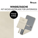hauck Windeltasche mit Wickelunterlage Change N Walk für Unterwegs, Baby Wickeltasche Organizer, Wickeltetui mit Schlaufe für Kinderwagengriff, Wickelclutch, Abwischbar (Beige)