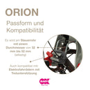 OKBABY Orion - handlebar-mounted child bike seat - for babies from 7/8 months (max. 15 kg) - black/grey