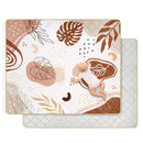 decalsweet Spielmatte 150×180cm mit Rutschfest, Extra Dicke 2cm Weiche Krabbelmatte, Faltbar Krabbeldecke Krabbelteppich für Indoor Outoor Zaun (Boho-Blätter)