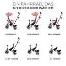 Kinderkraft ASTON Dreirad ab 9 Monate bis 25 kg, Kinderdreirad mit schubstange, drehbarer Sitz Vorwärts und Rückwärtsfahrt, ausklappbarem Verdeck mit sonnenschutz
