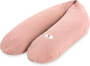 Julius Zöllner Musselin Stillkissen ca. 190 cm | Füllung 42 Liter EPS-Mikroperlen | Made in Germany | Bezug aus 100% Baumwollmusselin | Oeko-TEX® Standard 100 | Dusty Rose