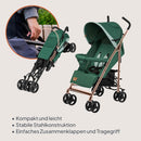 LIONELO Elia Buggy Klein Zusammenklappbar Kinderwagen Bis 15 Kg, Rücken Und Fußstützenverstellung Hinterradbremse, Moskitonetz, Einkaufskorb