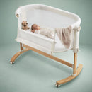babyGO Amila 3-in-1 Beistellbett aus Holz für Babys - Bequemes Babybett - Reisebett und Kinderbett - Mit weicher Matratze - höhenverstellbar und Fa...