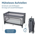 Maxi-Cosi Merlin, 2-in-1 Reisebett & Spielplatz, 0–4 Jahre, bis 18 kg, Baby und Kinderreisebett, In 1 s Klappbar, 120×60 cm CloudCore-Matratze, Sei...