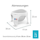 Angelcare ergonomischer Badering für die große Badewanne oder Dusche, Light Grey, angenehm weiche Sitzfläche