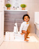 Nuby My Real Potty Töpfchen mit Spülgeräusch, Toilettentrainer Für Kinder ab 18 Monaten, grau , 1er Pack