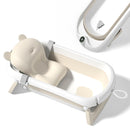 Faltbar Baby Badewanne Mit Rutschfestem Badekissen - Babywanne XXL Mit Baby Badewannensitz & Badethermometer