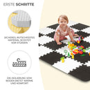 Kinderkraft Spielmatte LUNO, 30 Puzzleteile im Set, Erlebnismatte, Puzzlematte, Krabbelmatte, aus Schaumstoff, für Kinder ab 10 Monate, Gelb