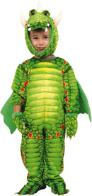 small foot Kostüm „Drachen“ inkl. Masken-Kapuze, Handschuhen und Schwanz, Kleidergröße 86-92, ab 18 Monaten, 5636