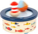 small foot Spieluhr Großer Ozean aus Holz, Einschlafhilfe für Kinder ab 3 Jahren, mit abnehmbaren Figuren, Art. 12215, Holzfarben