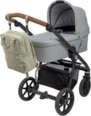 LÄSSIG Baby Wickelrucksack Wickeltasche Rucksack mit Wickelunterlage, Kinderwagenbefestigung, Flaschenhalter nachhaltig produziert/GRE Vividal Back...