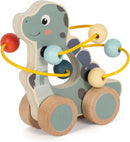 small foot Schiebetier mit Motorikschleife „Dino“, aus FSC 100%-zertifiziertem Holz, für Kinder ab 12 Monaten, 12615