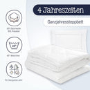Julius Zöllner Kindersteppbett-Set 4-Jahreszeiten, Duo-Decke mit Druckknöpfen und Kissen, Größe 100x135 cm + 40x60 cm