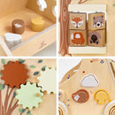 Little Log Lauflernwagen aus Holz | 2-fach höhenverstellbar & Geschwindigkeitsbremse, 9-in-1 Montessori Activity-Center, leise Gummiräder für Babys ab 12 Monaten