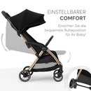KikkaBoo Eden, Buggy Kinderwagen bis 22 kg – Leicht (7,1 kg), Kompakt & Stilvoll, One-Hand-Faltbar, Inkl. Regenschutz, Schwarz