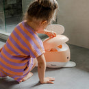 Kindsgut Kinder-Töpfchen, Babytopf WC/Klo, kinderfreundliches Wal-Design und dezente Farben, Toiletten-Training, Peach