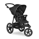 hauck Runner 2, Schwarz - Robuster Dreirad Buggy mit XL Lufträdern, Federung, UV Schutz 50+, XL Netzfenster, Verstellbarer Schieber, mit Liegefunkt...