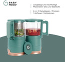 Babymoov Nutribaby Glass Forest Green 4-in-1 Babynahrungszubereiter aus Glas & Edelstahl