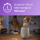 AVENT Schneller Premium-Fläschchenwärmer, mit intelligenter Temperaturregelung, Wasserbadtechnologie, automatischer Abschaltung, Modell SCF358/00