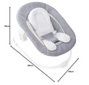 hauck 2in1 Babywippe & Neugeborenenaufsatz für Alpha+ & Beta+ Holzhochstuhl Alpha Bouncer 2in1, für Babys ab Geburt bis 9 kg, mit 3-Punkt-Hüftgurt, Sitzverkleinerer und Wippgestell
