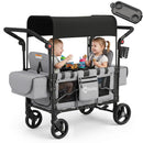 Sekey Bollerwagen Kinder Zwillingsmodus, Bollerwagen Faltbar mit Dach 2 Kinder, Duo Schiebegriff Kinderwagen Doppelsitz mit 2 integrierten 5-Punkt-...