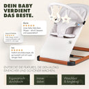 KUNU® Babywippe Neugeborene bis 24 Monate - Sichere Baby Wippe mit praktischer Tragetasche - Faltbare Wippe Baby inkl. Newborn-Einsatz - Natürliches Wippen ab Geburt - Pflegeleicht & Schadstofffrei
