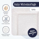 Julius Zöllner Wickelauflage Softy 85x75 cm - Wickelunterlage - wasserdicht und abwischbar - Made in Germany – Oeko-Tex Standard 100 – Star beige