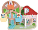 small Foot Motorikspielzeug Riesenrad „Jungle Friends“, aus FSC® 100%-zertifiziertem Holz, mit niedlichen Tierfiguren, für Kinder ab 12 Monaten, 12764